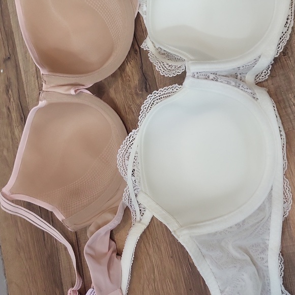 SIMONE PERELE Cream Adjustable & Criss-cross Strap Lightly Padded Bra - Picture 15 of 16